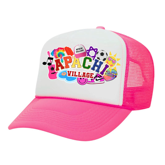 APACHI Village girls collage trucker hat