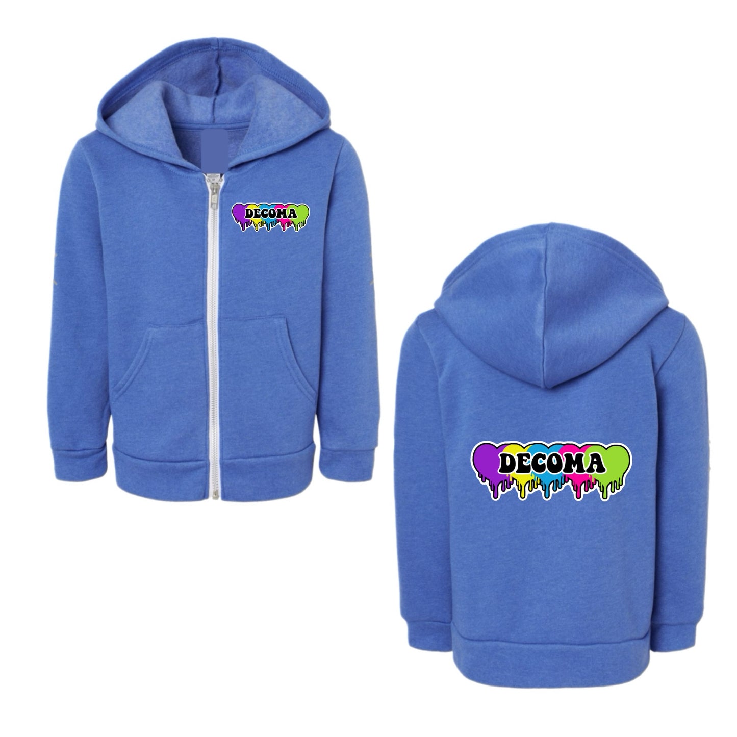 Decoma girls/adults drippy hearts hoodie