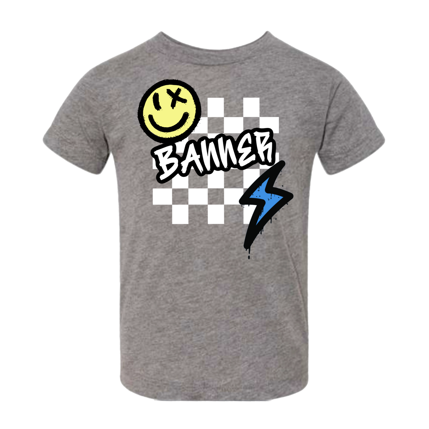 Banner boys checkered tee
