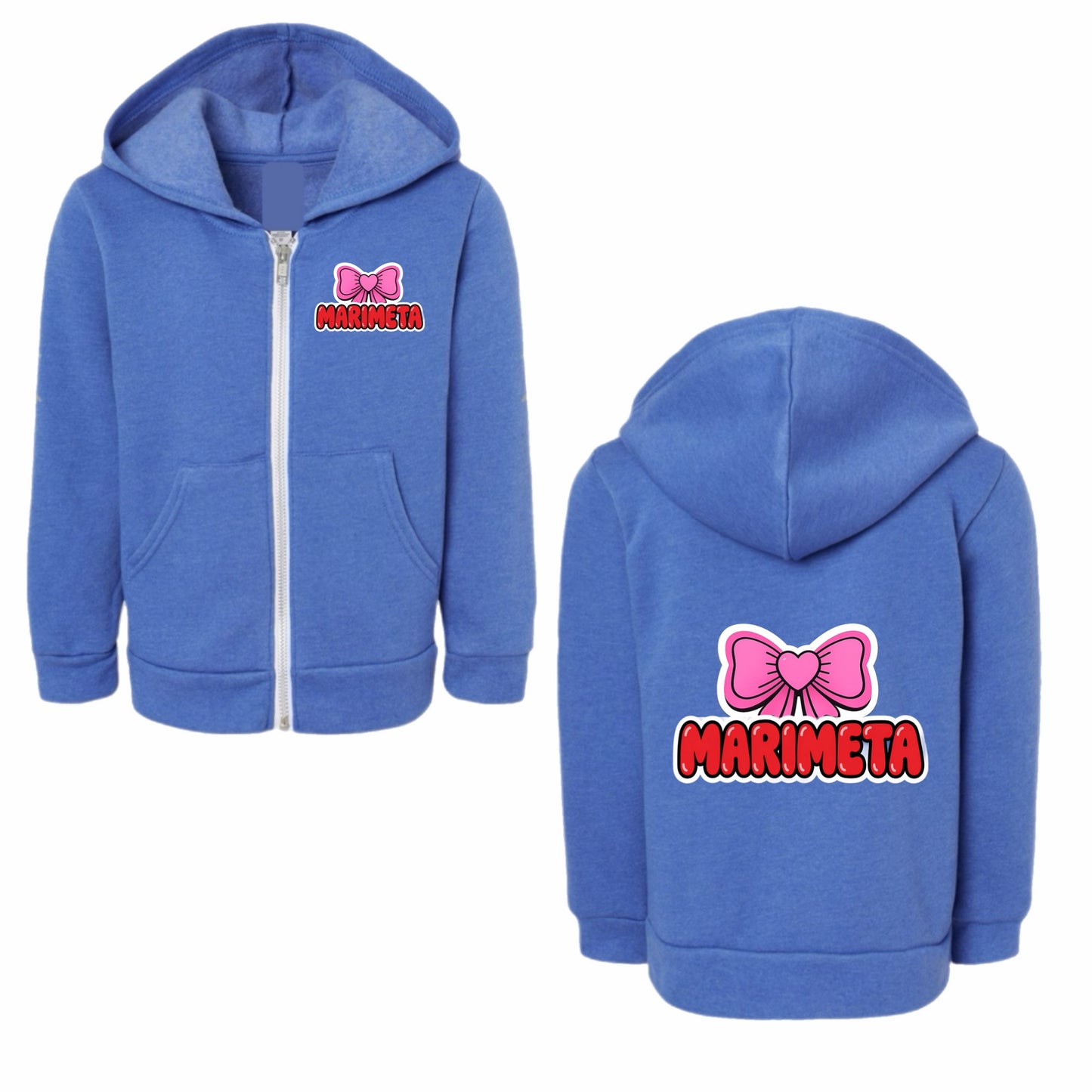 Marimeta bow zip hoodie