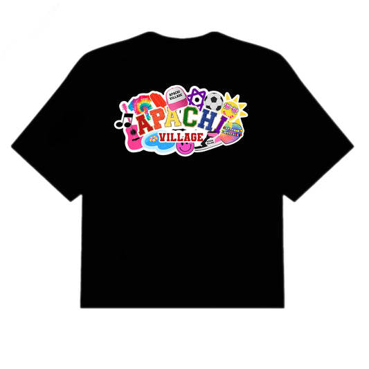 Girls Apachi Village collage tee