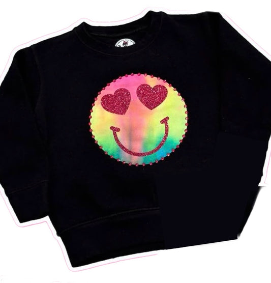 Tie-dye Emoji crewneck