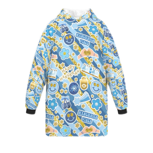 Disco Hanukkah girls/women’s fleece blanket hoodie