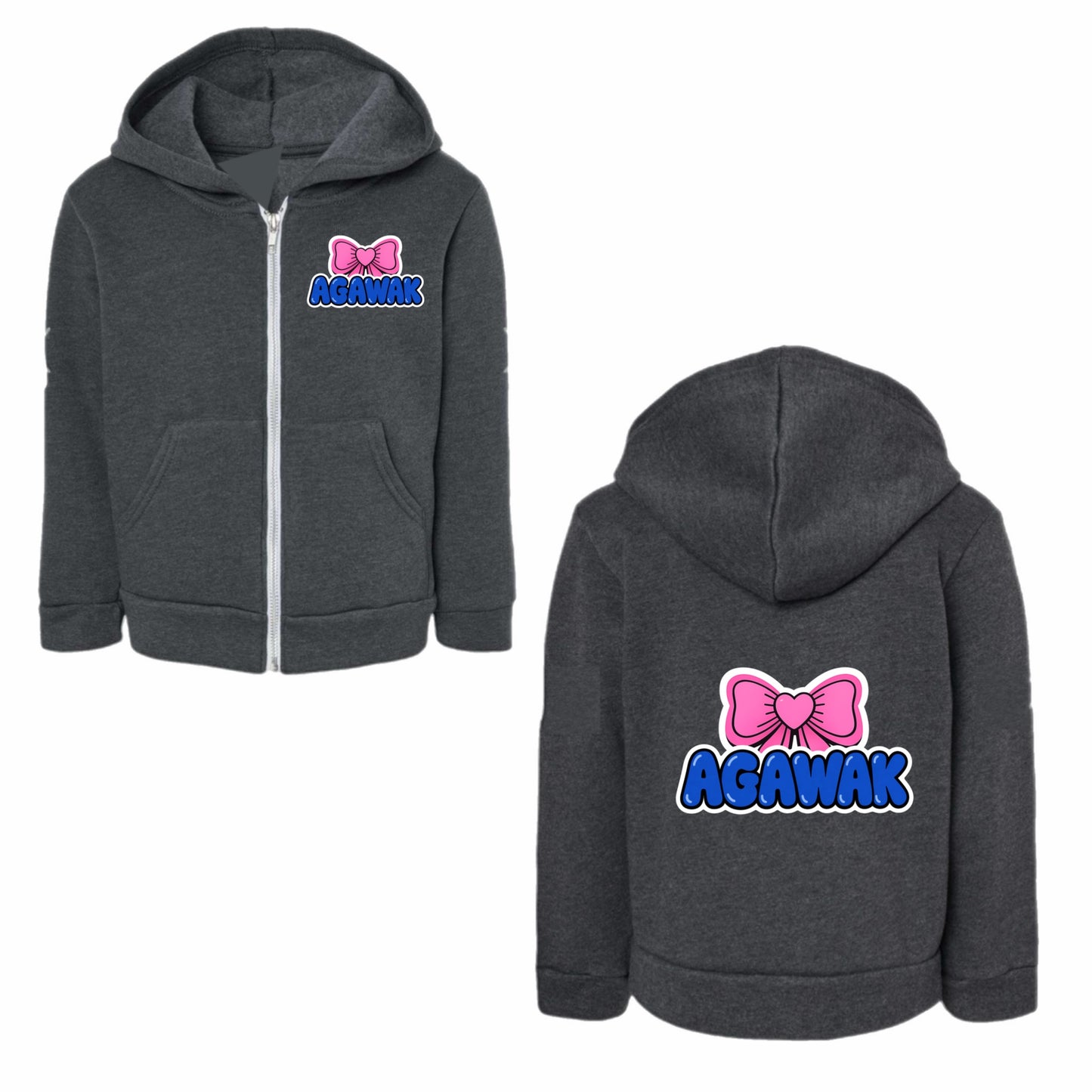 Agawak bow zip hoodie