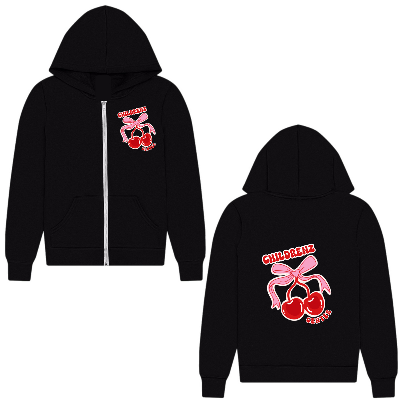 Childrenz Center cherries zip hoodie