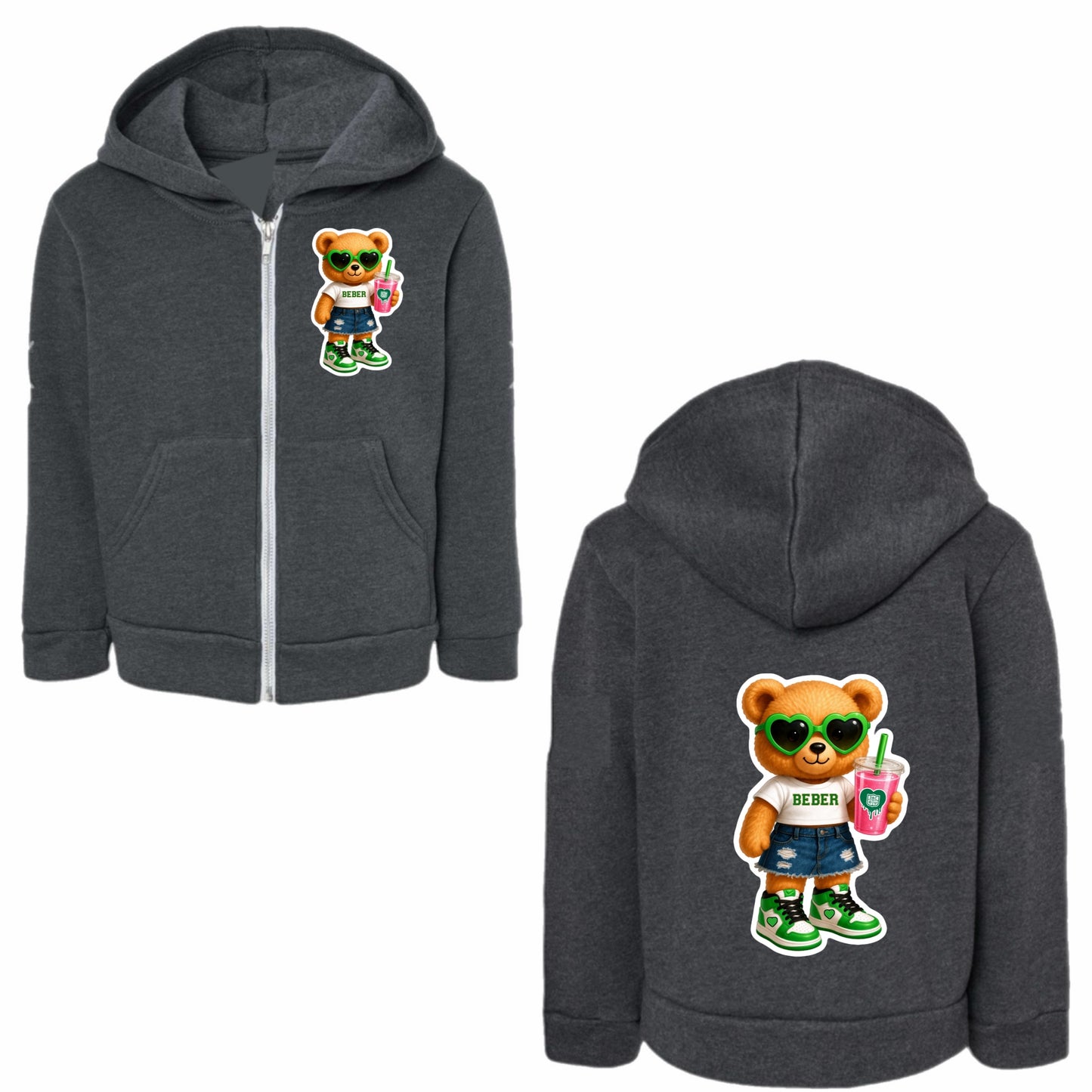 Beber bear zip hoodie