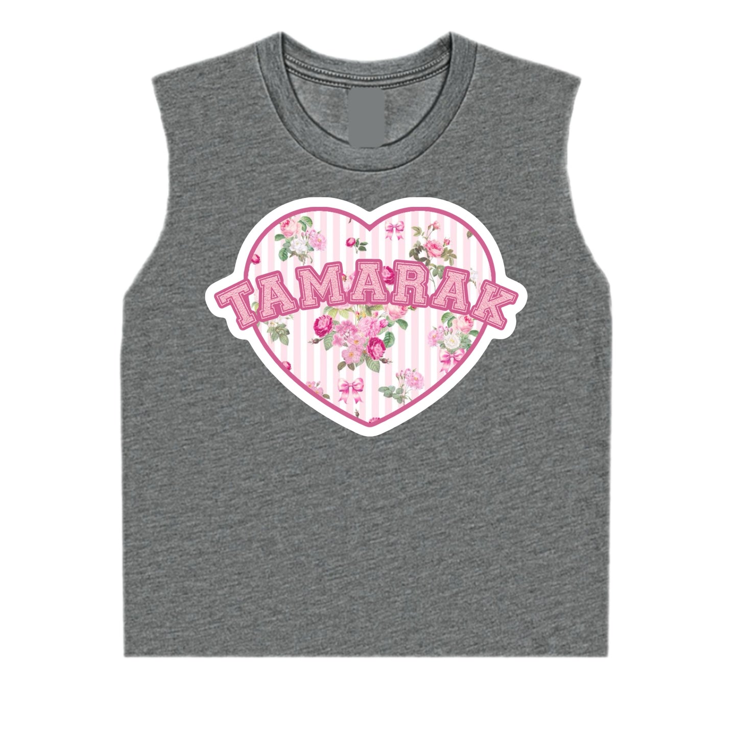 TAMARAK girls floral heart tank