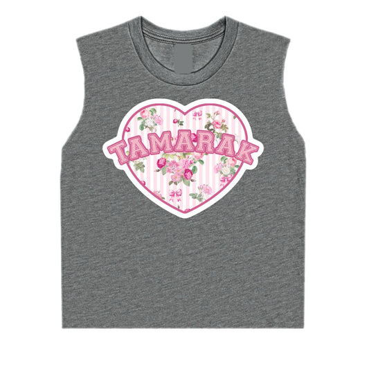 TAMARAK girls floral heart tank