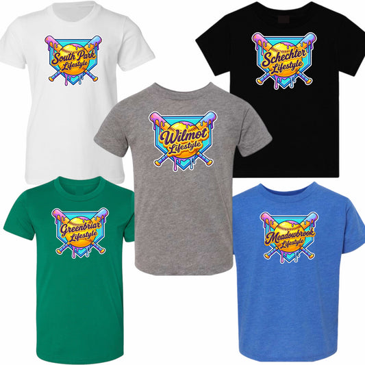 Boys baseball lifestyle tee