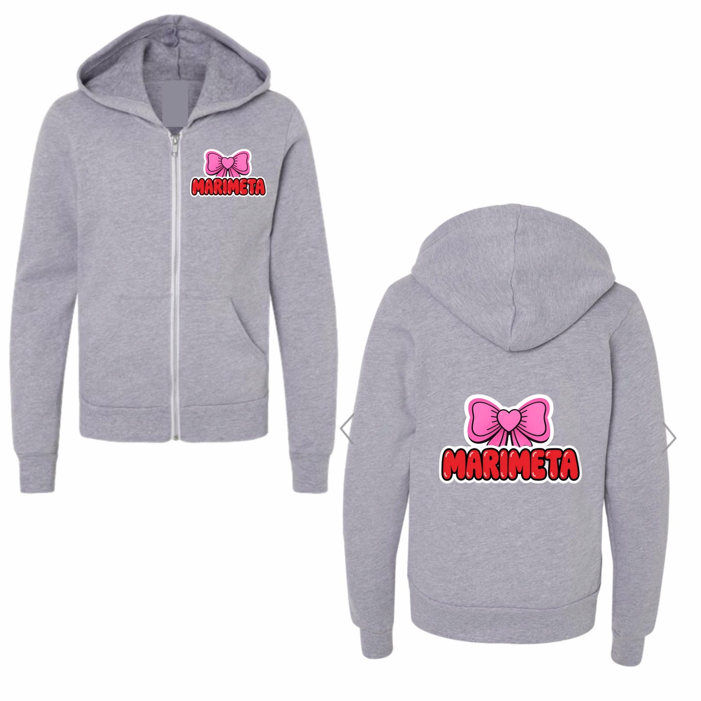 Marimeta bow zip hoodie