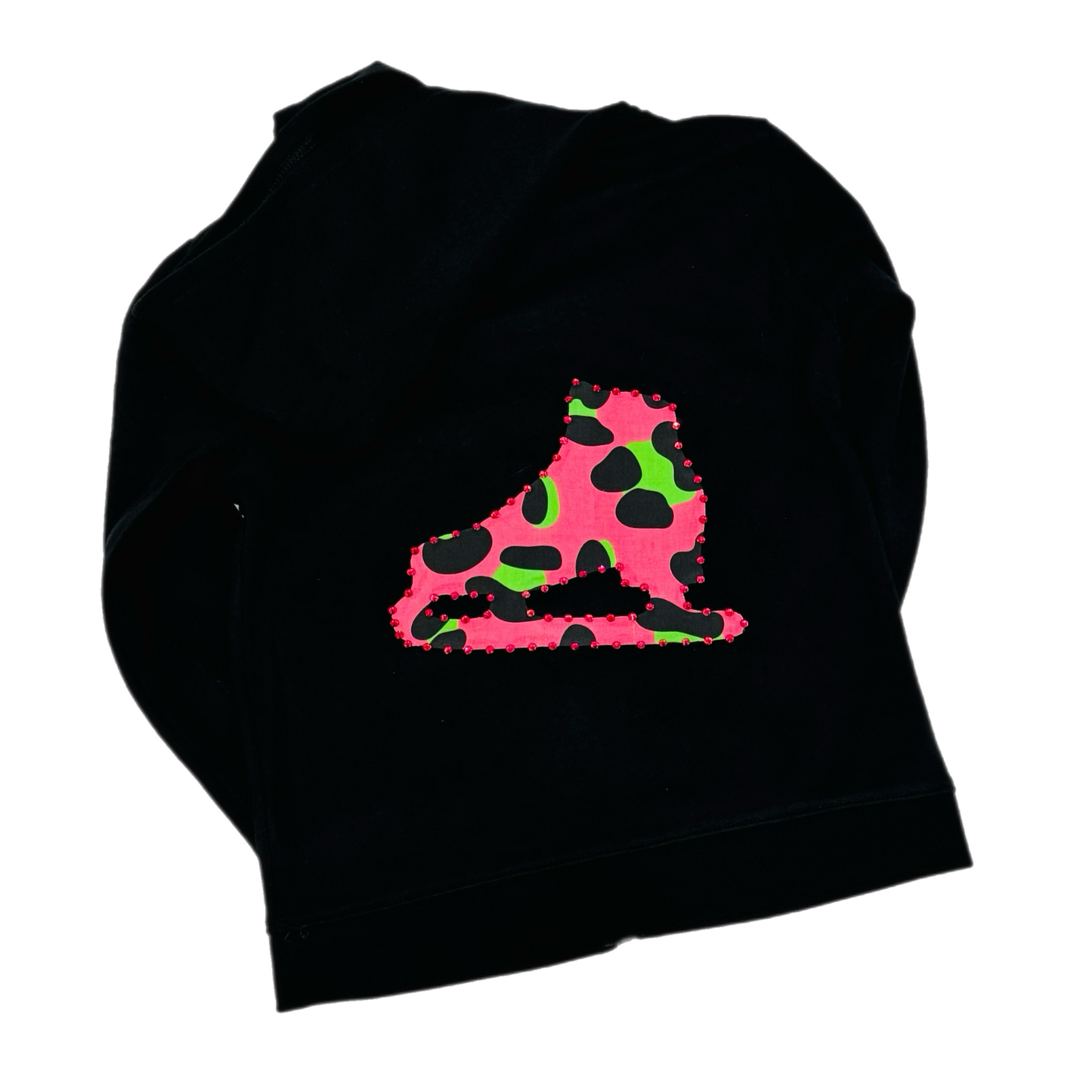 Neon leopard Ice Skating hoodie