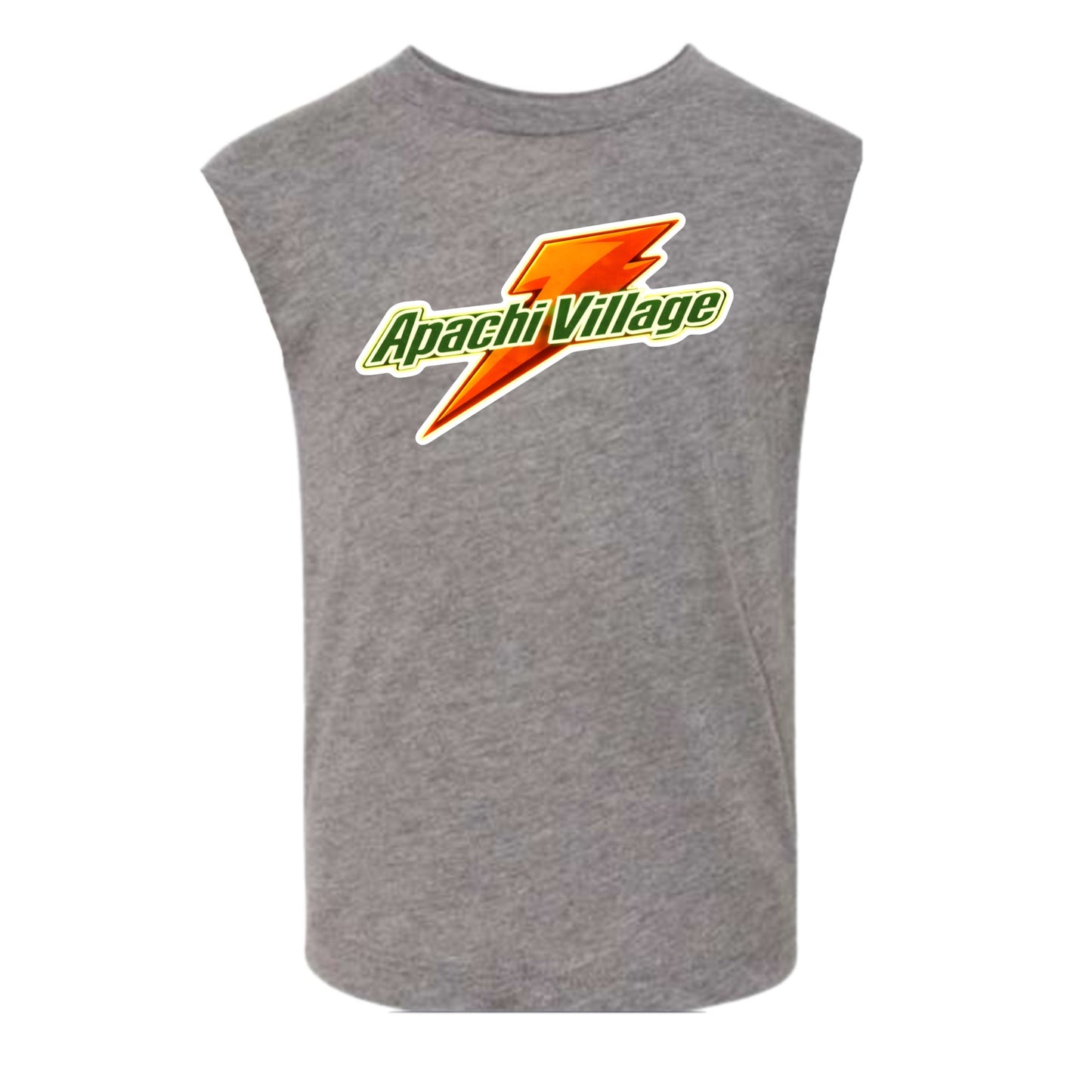 APACHI/ APACHI VILLAGE  boys orange bolt tank