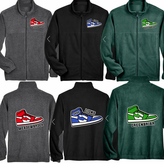 Boys gym shoe fleece jacket