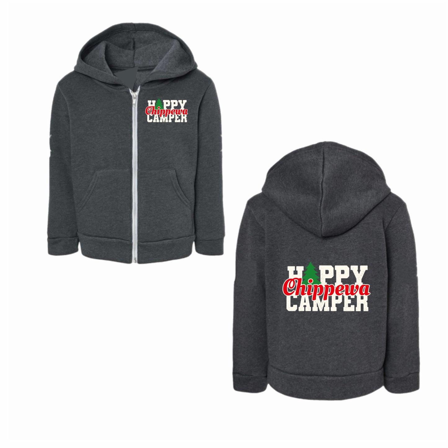 Chippewa happy camper zip up hoodie