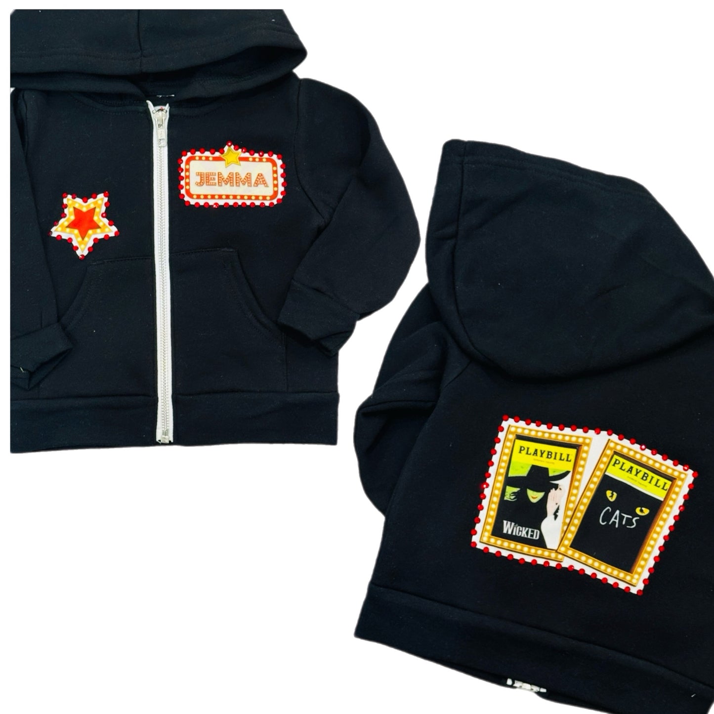 Favorite musicals zip hoodie