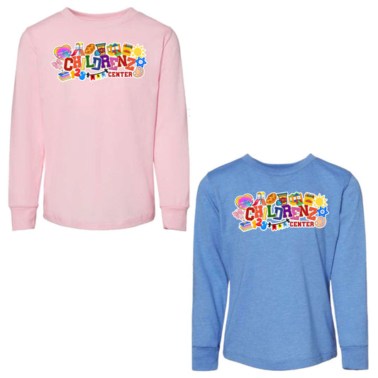 Childrenz Center Girls Collage Long Sleeve Top