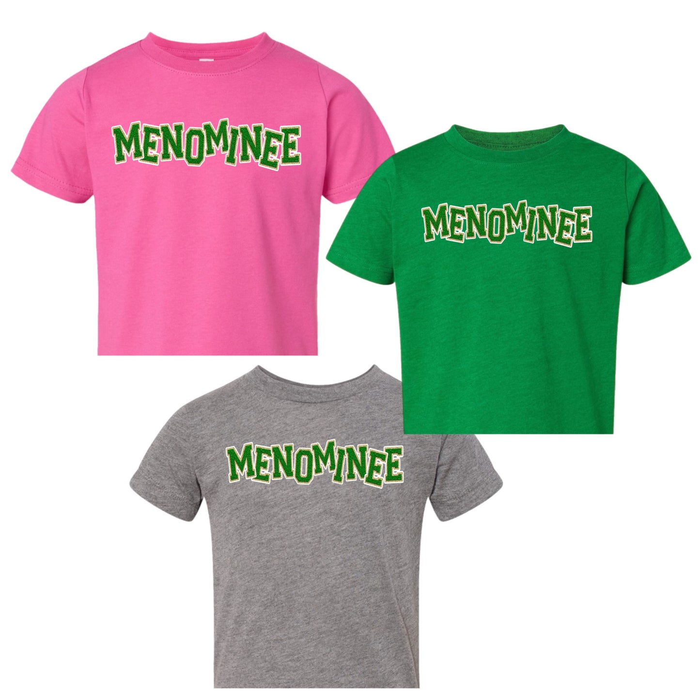 Menominee girls patched tee