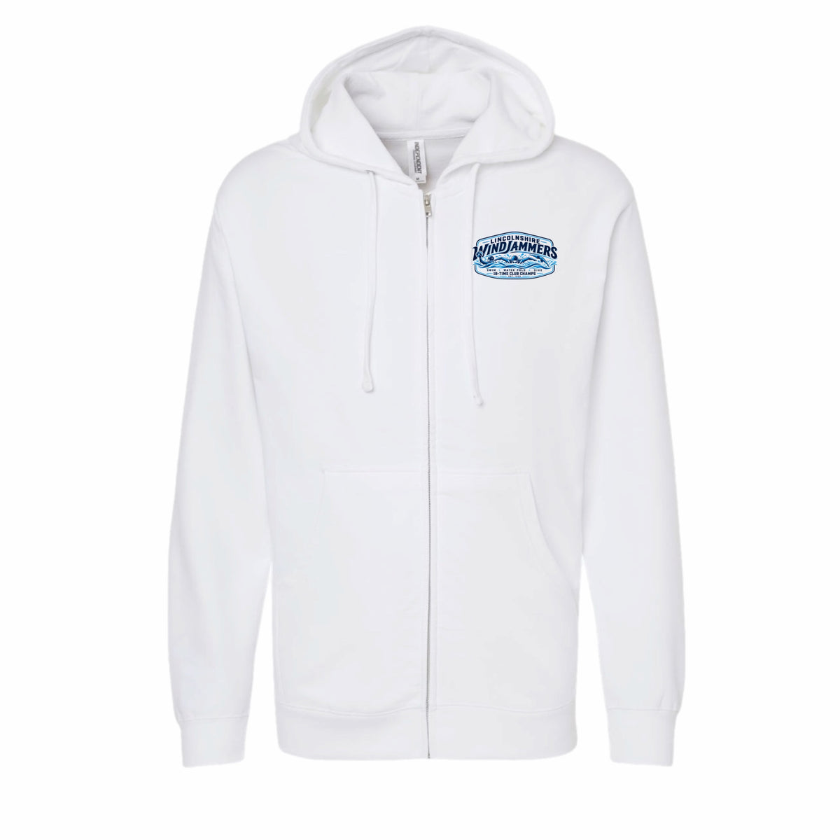 swim club CHAMPS zip up hoodie