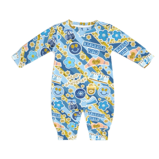 Disco Hanukkah baby romper