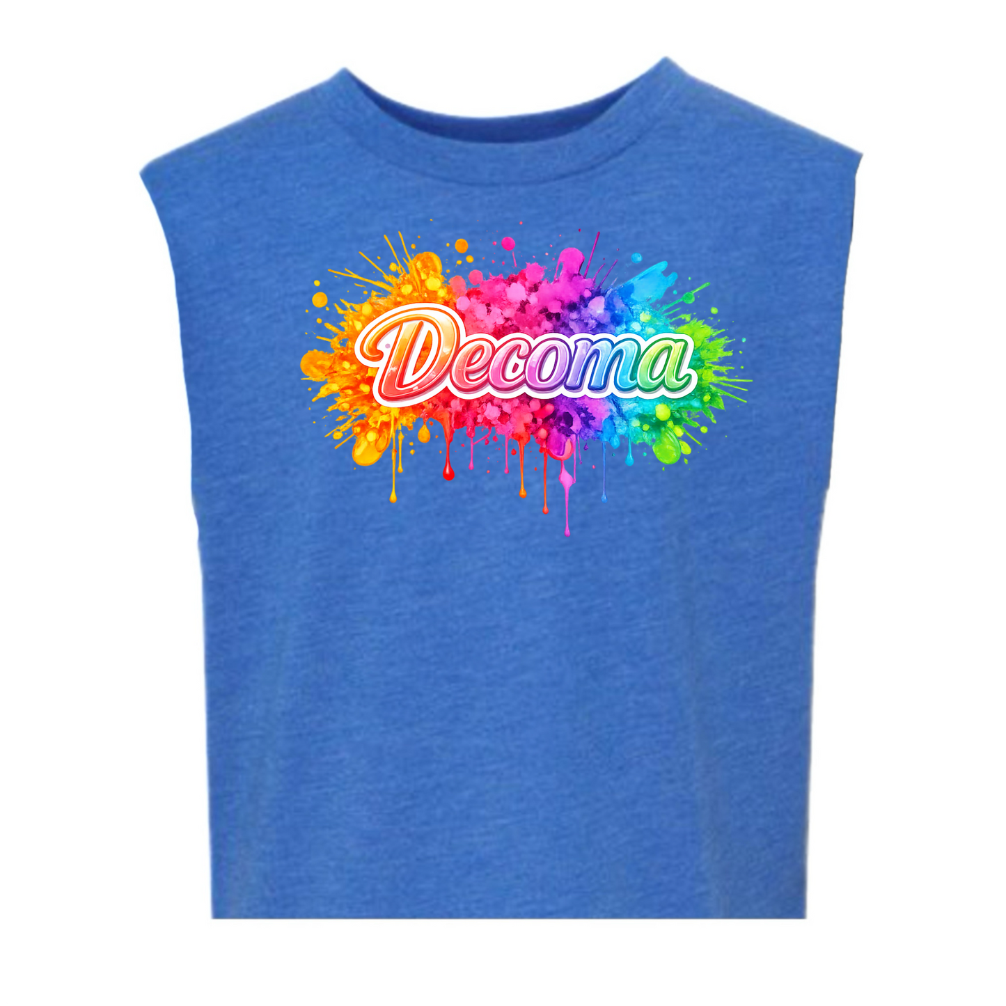 Decoma Girls/women neon splatter tank
