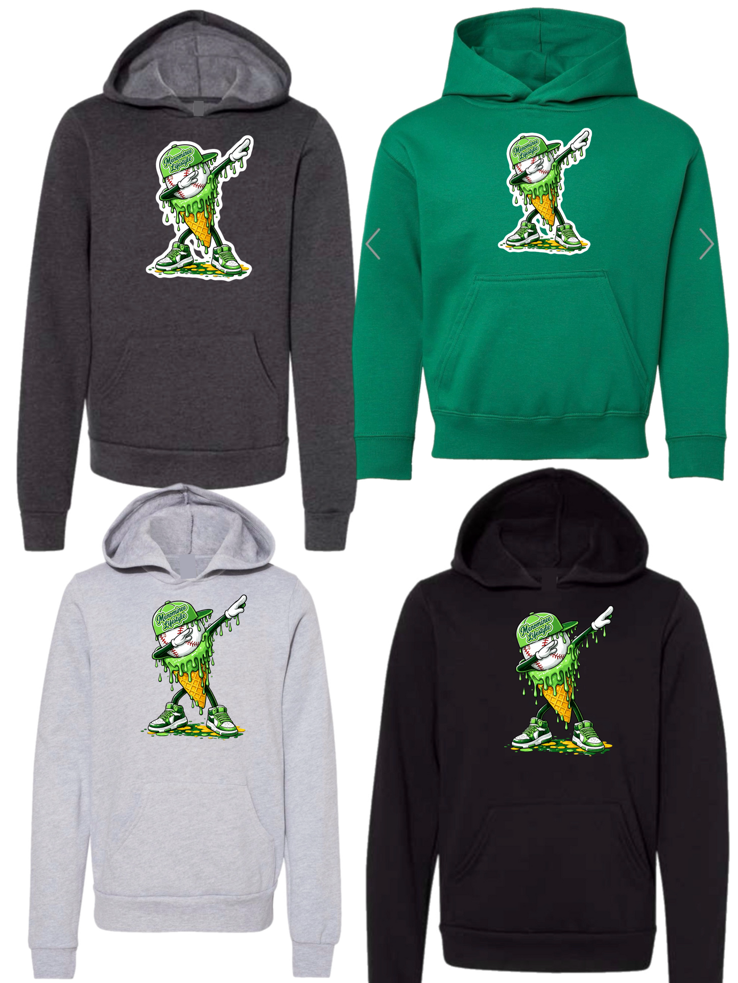 Menominee ice cream drip hoodie