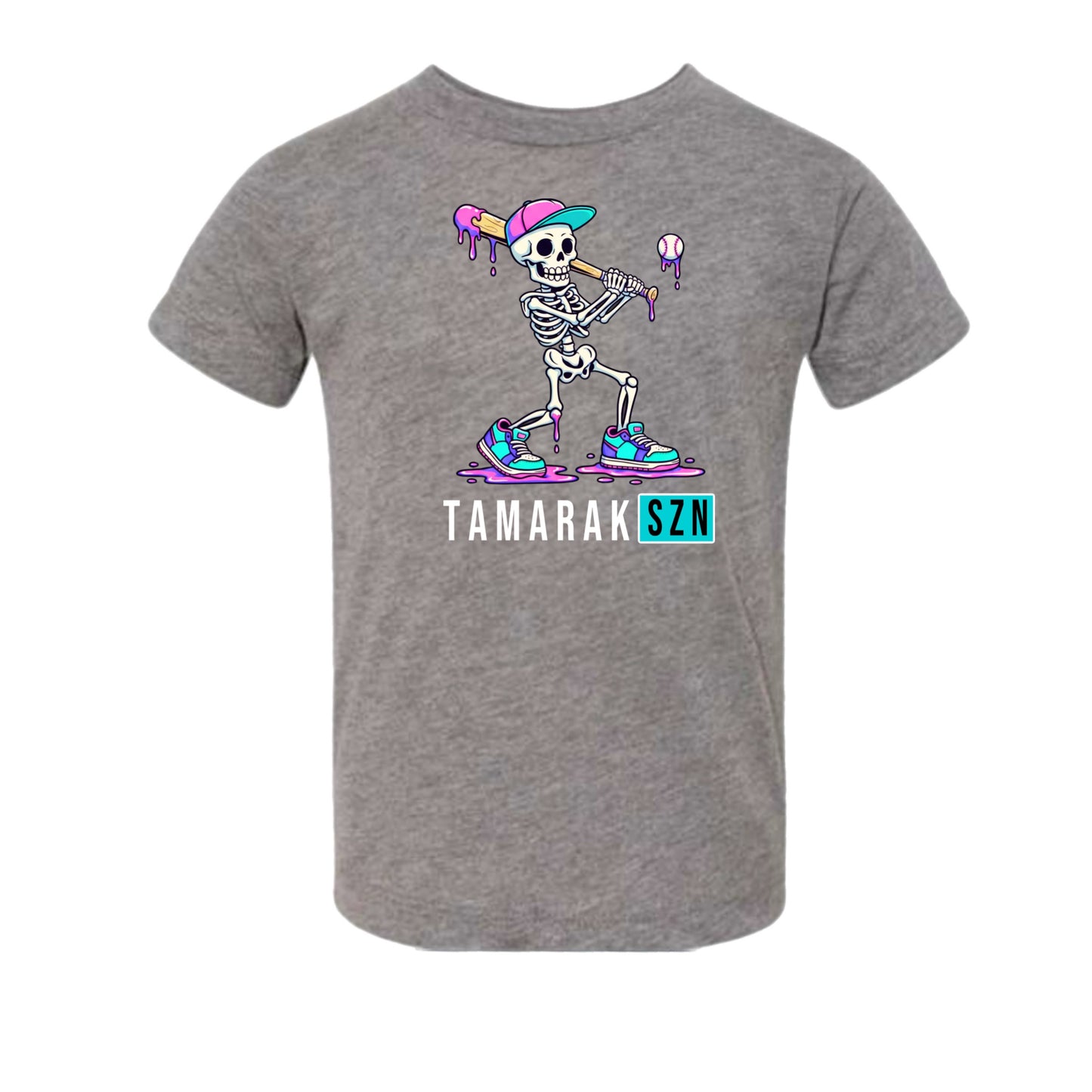 Tamarak boys baseball skeleton tee
