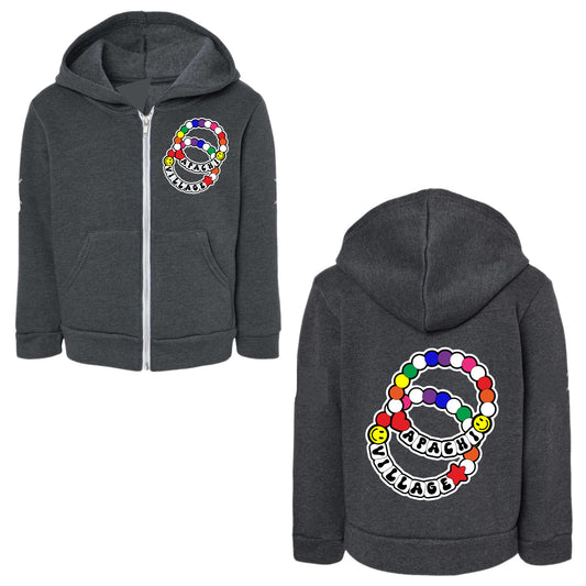 Girls Apachi Village bracelet zip hoodie