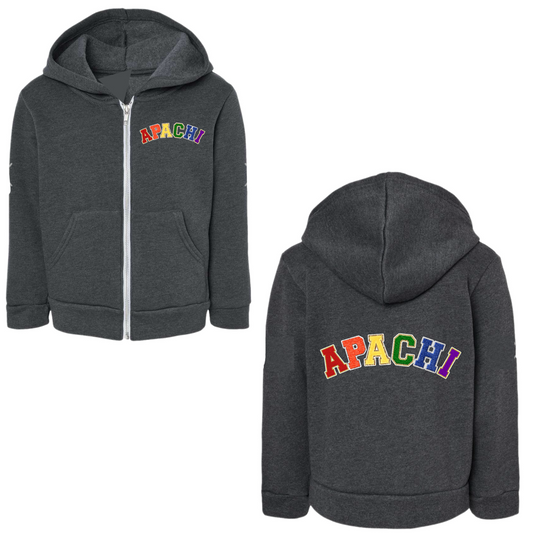 Girls Apachi patched zip hoodie