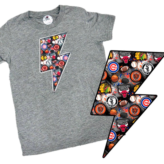 Chicago Sports Lightning Bolt Tee