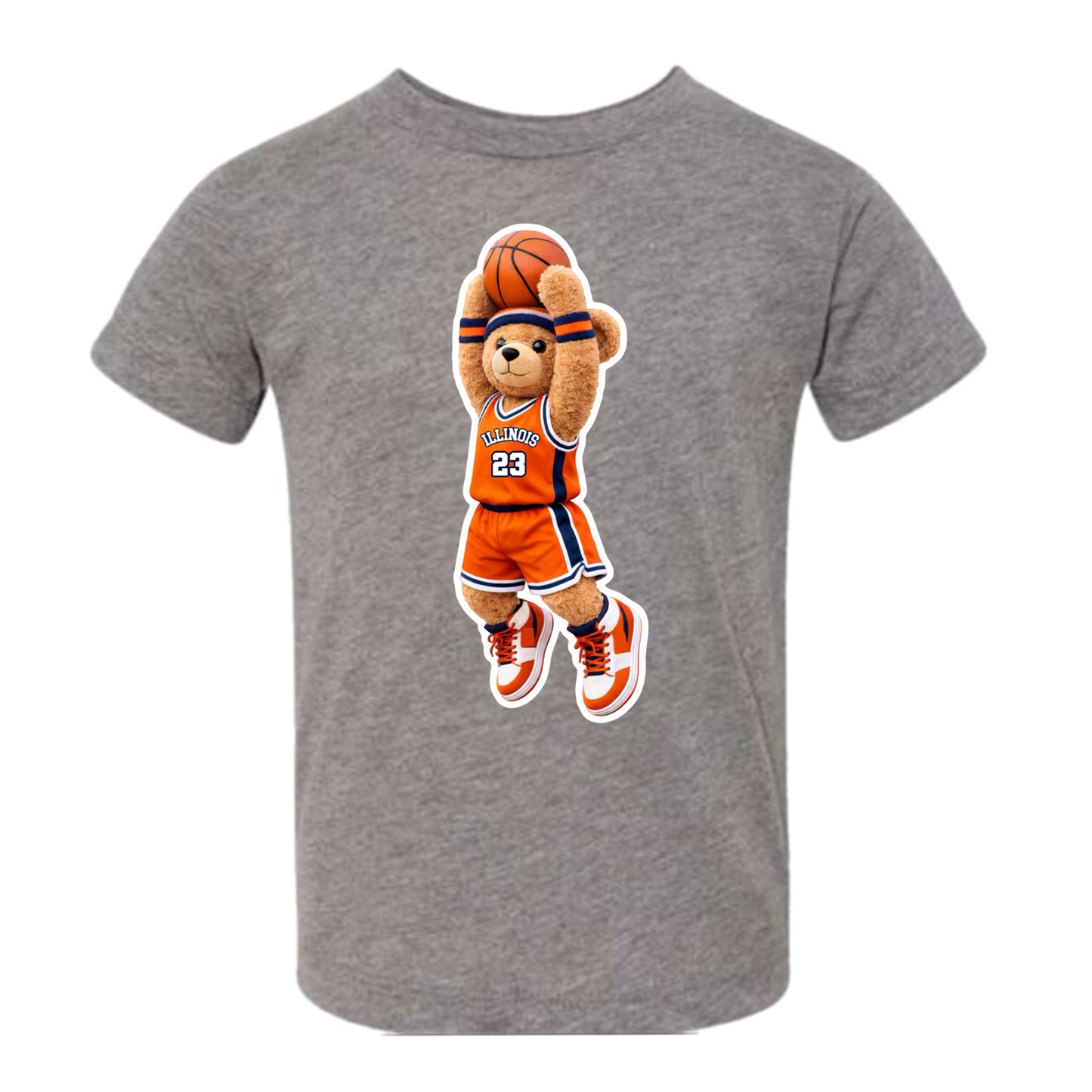 Illinois Basketball Bear Tee
