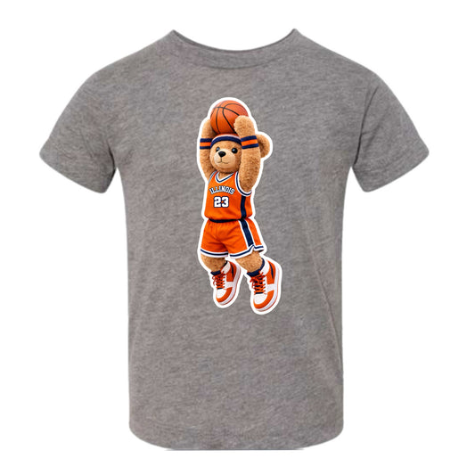 Illinois basketball bear tee
