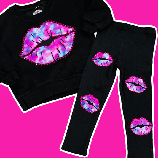 Kiss Lips Crewneck & Leggings Set