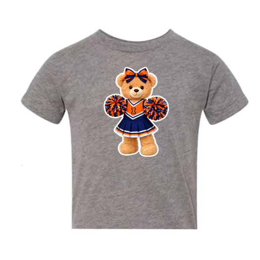 Illinois Cheerleader bear tee