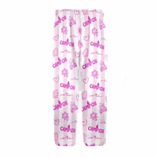 Camp Chi Pink Palm Fleece Pants