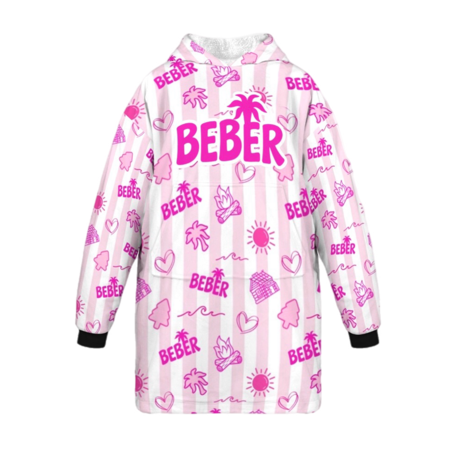 Beber Camp "Pink Palm" Blanket Hoodie