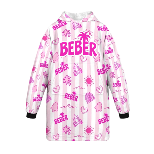 Beber Camp "Pink Palm" Blanket Hoodie