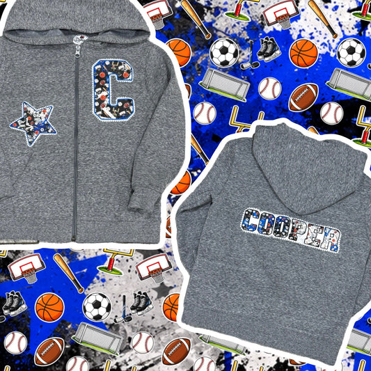 Multi-Sport Stitched Zip-Up