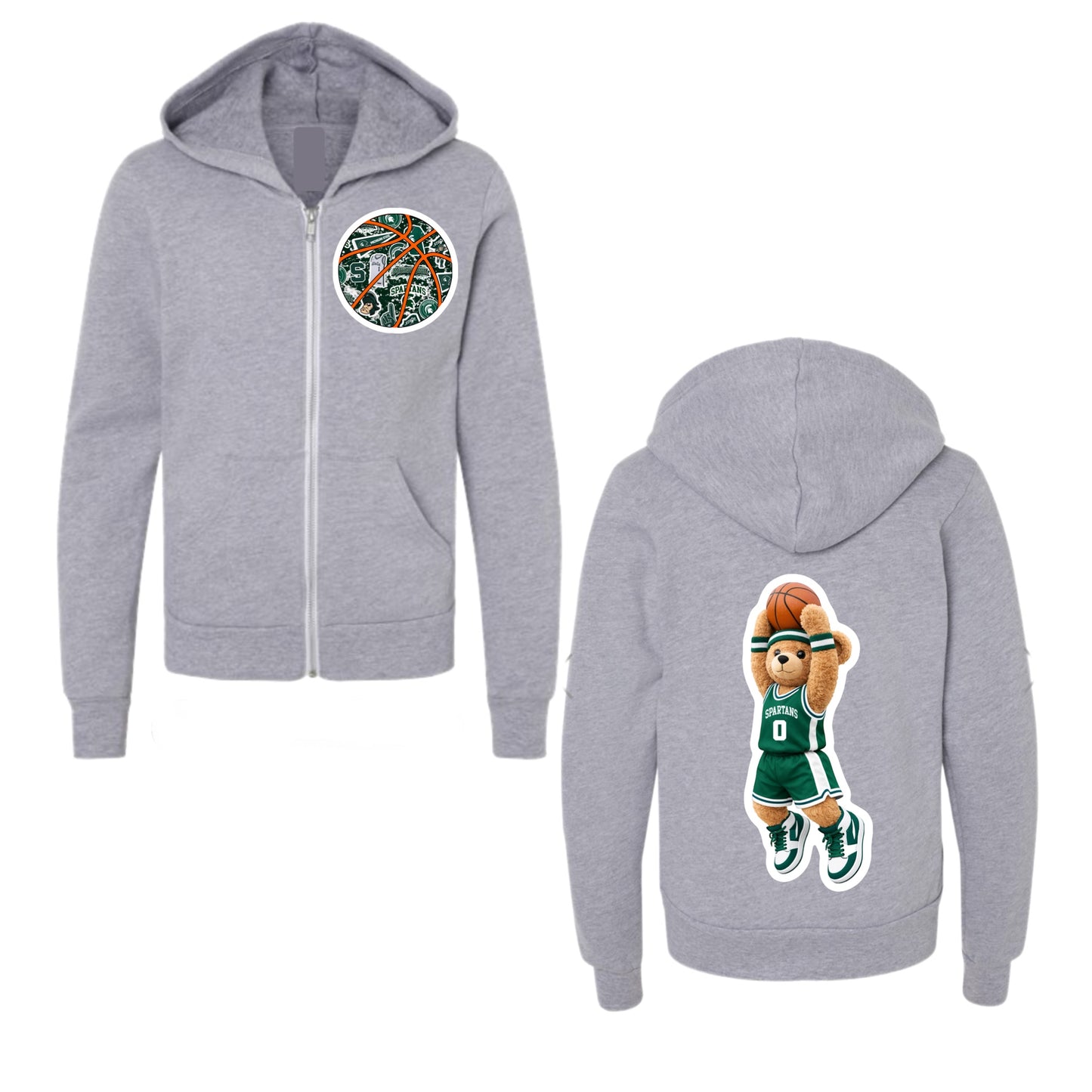 Michigan State basketball zip hoodie
