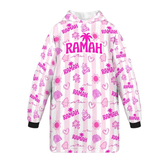 Ramah "Pink Palm" Blanket Hoodie