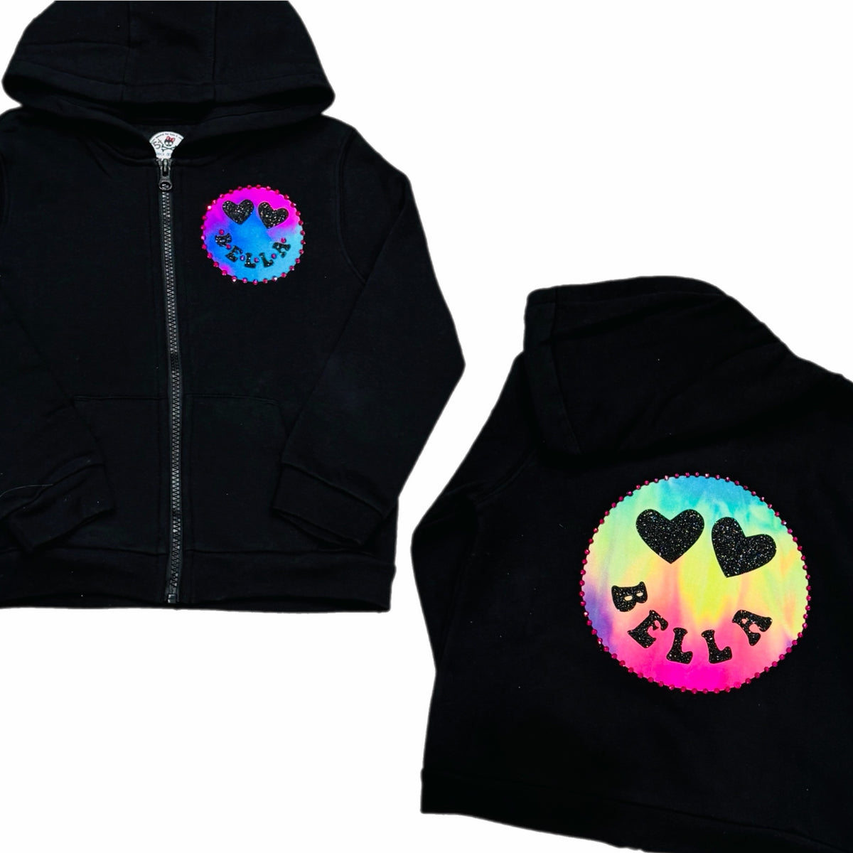 Tie-Dye Emoji Name Zip-Up