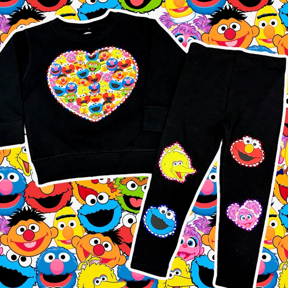 Sesame Street Heart Crewneck & Leggings Set