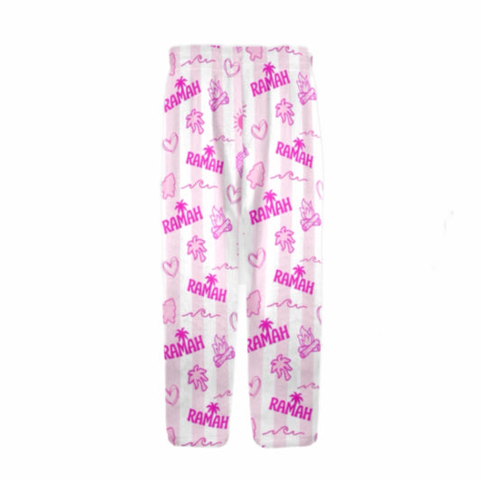 Ramah Pink Palm Fleece Pants