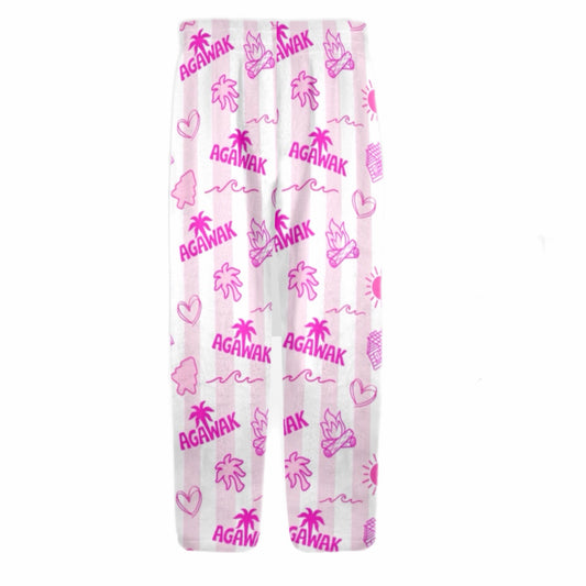 Agawak Pink Palm Fleece Pants