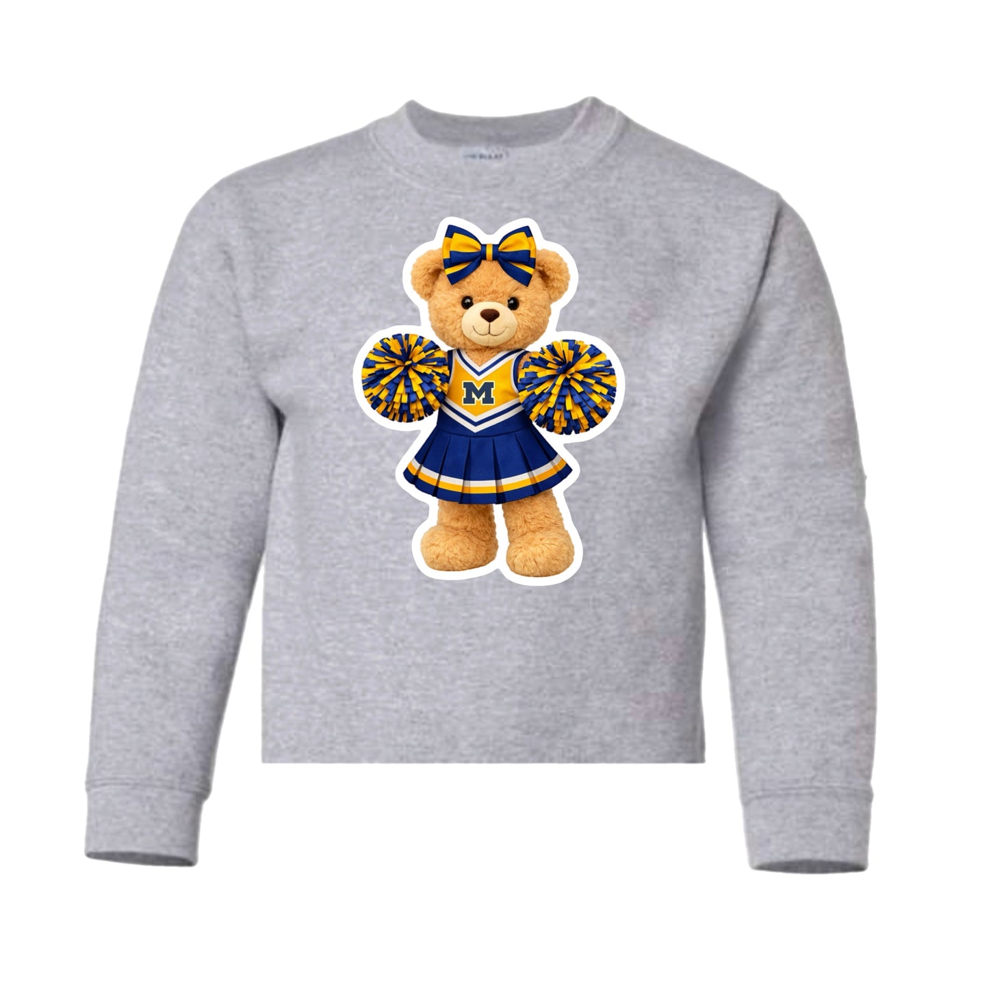 Michigan cheerleader crewneck