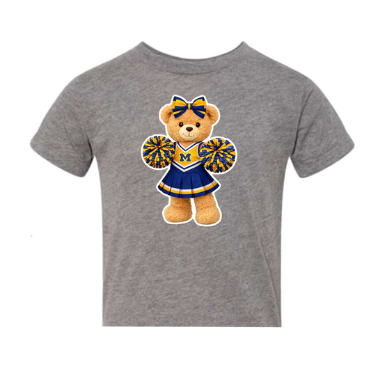 Michigan Cheerleader bear tee