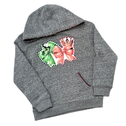 pink and green bow sweatshirt