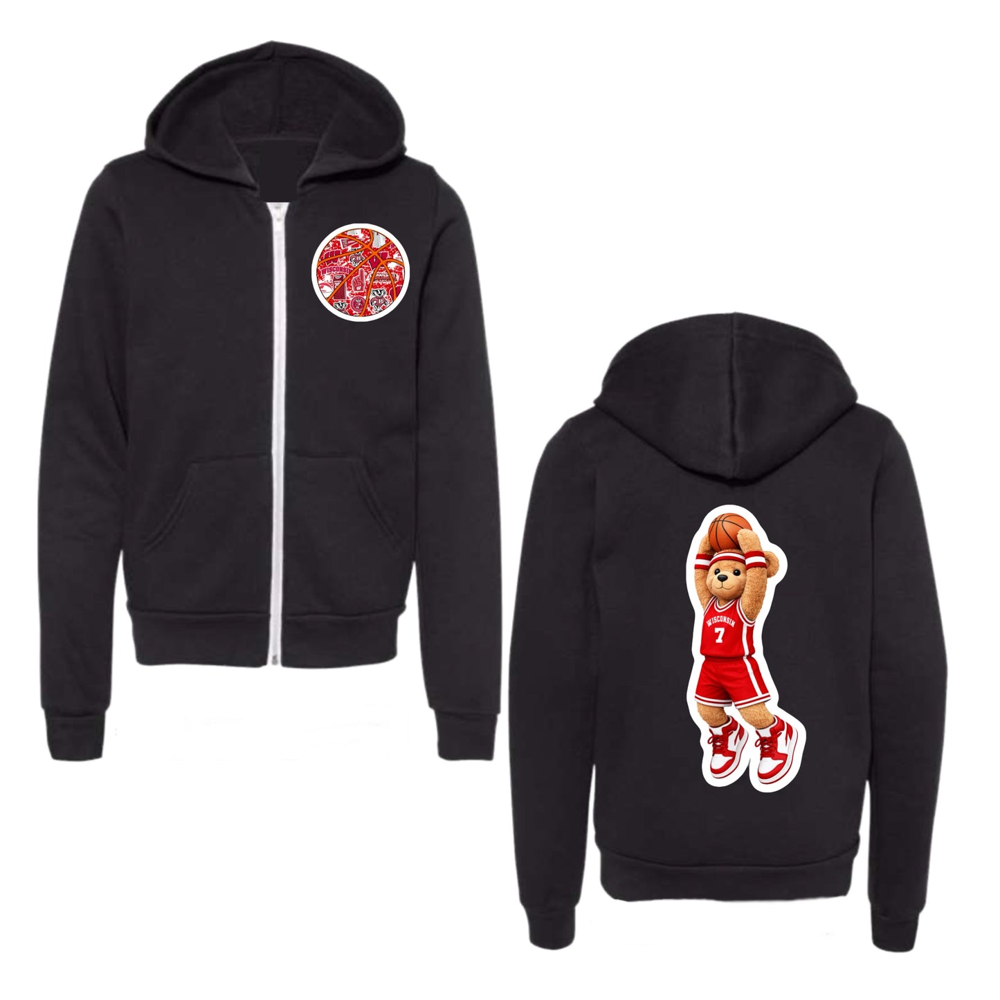 Wisconsin basketball zip hoodie