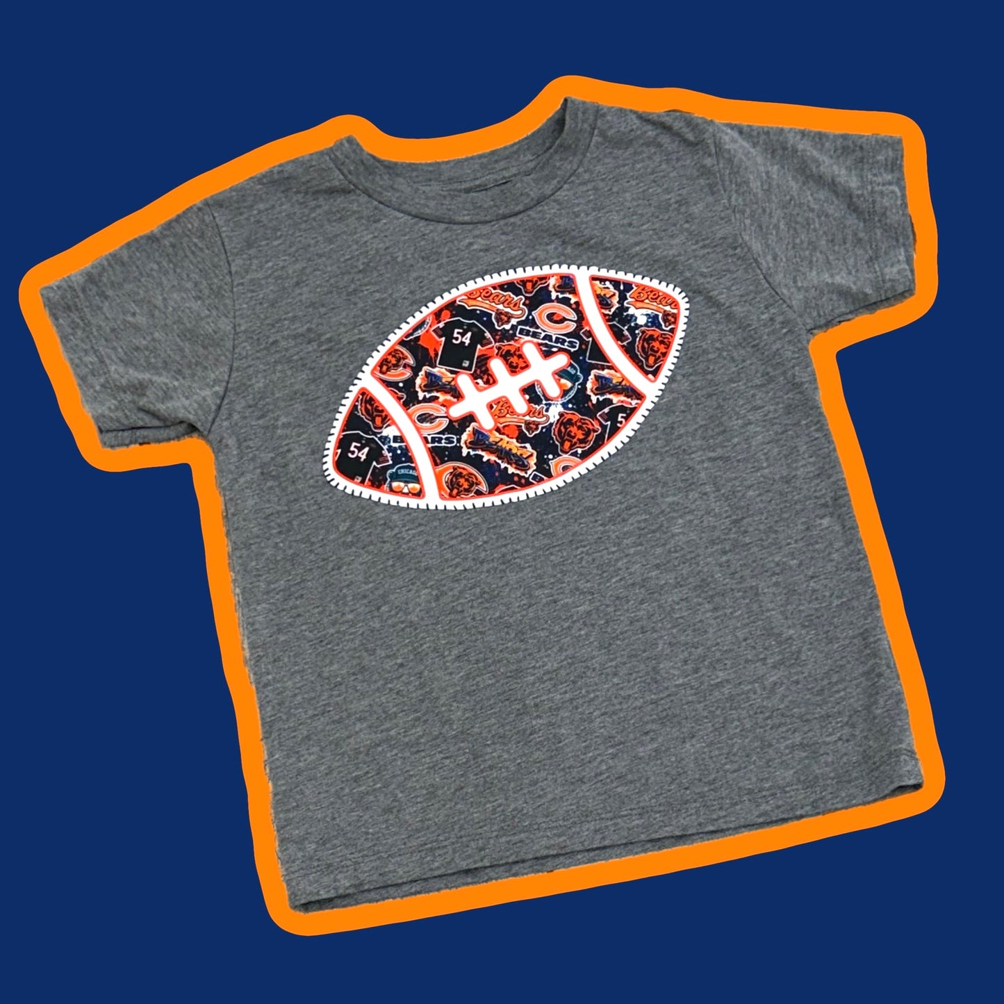 Stitched Bears Football Tee