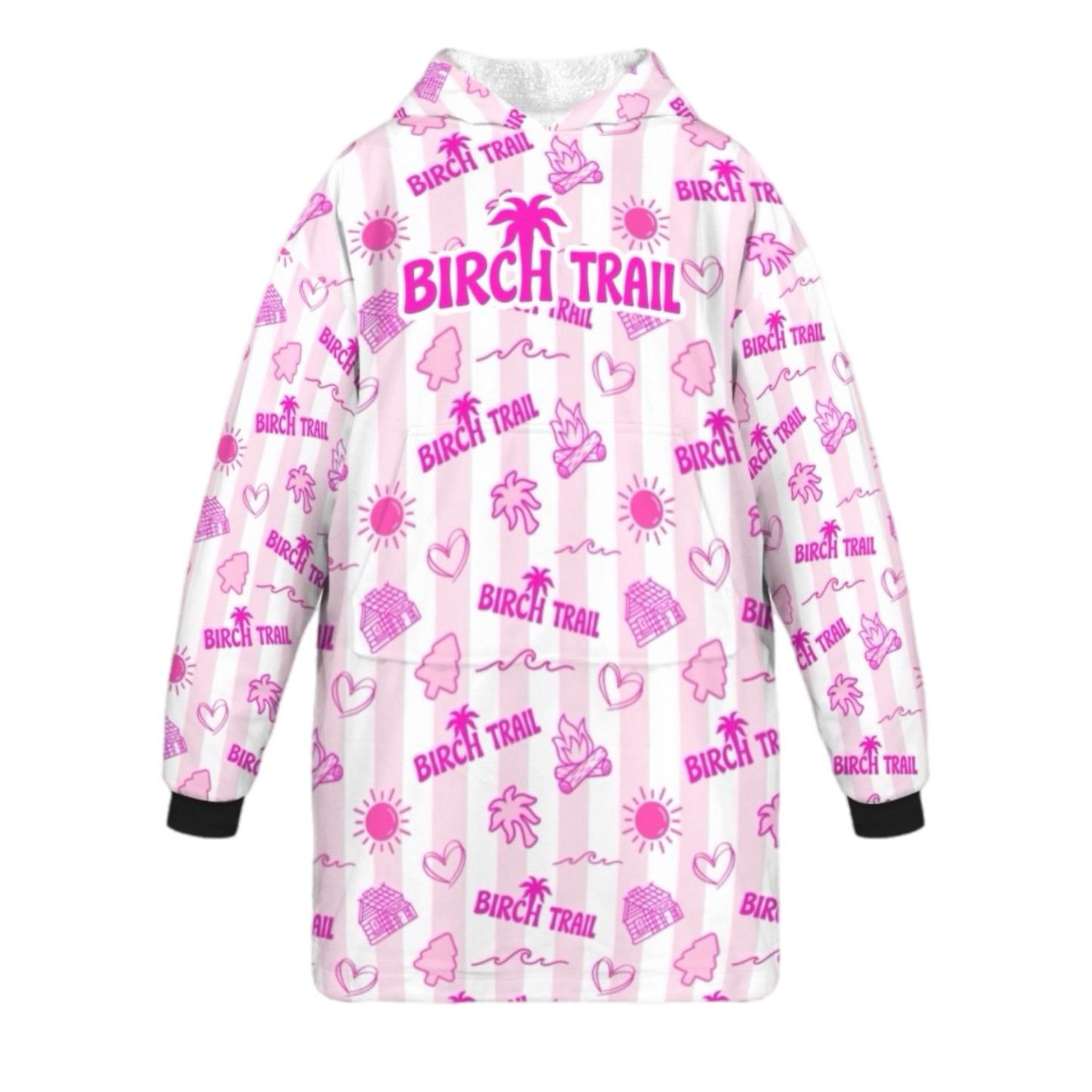 Birch Trail "Pink Palm" Blanket Hoodie