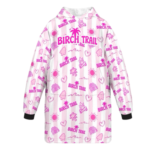 Birch Trail "Pink Palm" Blanket Hoodie